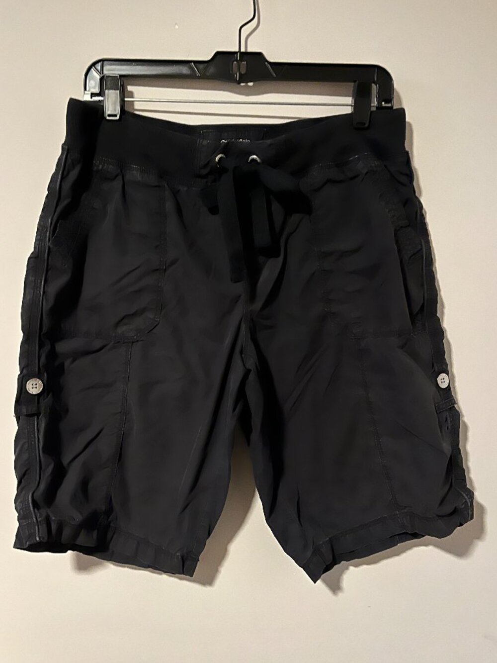 Calvin Klein Performance Shorts Womens Medium Black Drawstring Cargo Athletic